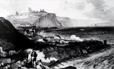 Udsigt over Dover fra Shakespeares Cliff af Unbekannt