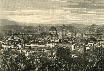 Udsigt over Firenze fra Belvedere, 1890. af Unbekannt