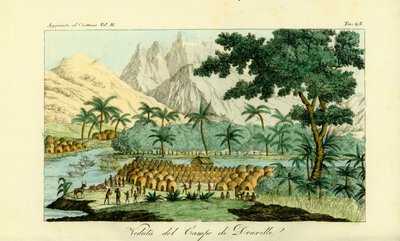 Udsigt over Jean-Baptiste Douvilles lejr i Quitumba, Angola af Unbekannt