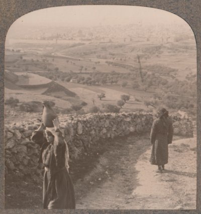 Udsigt over Jerusalem fra Peters Hus, c1900 af Unbekannt