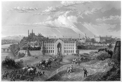 Udsigt over Lucknow, Indien, c1860 af Unbekannt