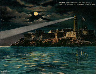 Udsigt over Morro Castle fra havet, Havana, Cuba, c1920 af Unbekannt