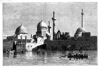 Udsigt over Mosul fra floden Tigris, Irak, c1890 af Unbekannt