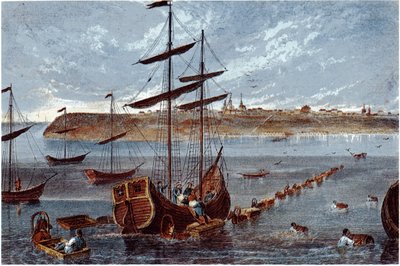 Udsigt over Taganrog, ca. 1840 af Unbekannt
