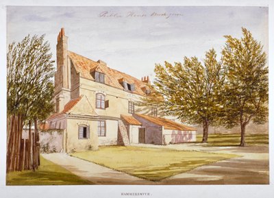 Udsigt over et offentligt hus, Brook Green, Hammersmith, London, c1820 af Unbekannt