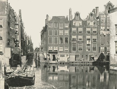 Udsigt over en af hovedkanalerne, Amsterdam, Holland, 1895. af Unbekannt
