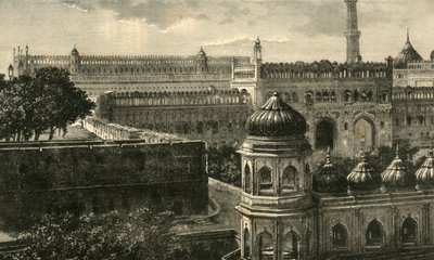 Udsigt over den store Imambara, Lucknow, 1890. af Unbekannt