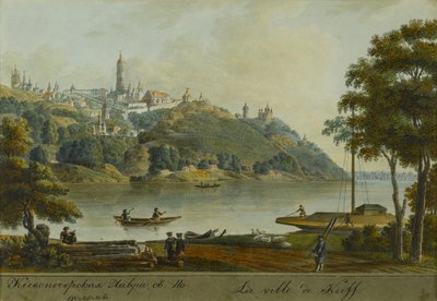 Udsigt over Kiev Pechersk Lavra og Podil, begyndelsen af det 19. århundrede. af Unbekannt