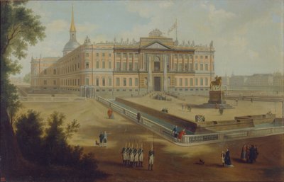 Udsigt over Michael Palace i St. Petersborg, 1800-tallet af Unbekannt