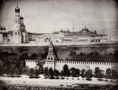 Udsigt over Kreml i Moskva, Rusland, c1870-c1875 af Unbekannt