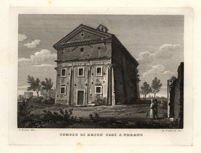 Udsigt over Bacchus-templet, Rom, nu St af Unbekannt