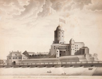 Udsigt over Vyborg Slot, ca. 1840 af Unbekannt