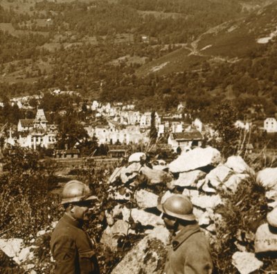 Udsigt over linjerne, Metzeral, Nordfrankrig, c1914-c1918 af Unbekannt