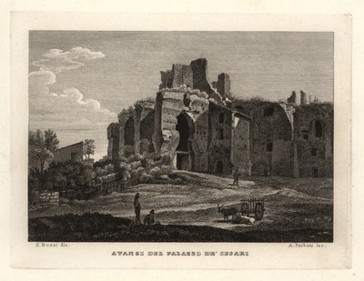 Udsigt over ruinerne af Cæsarpaladset, Palazzo de