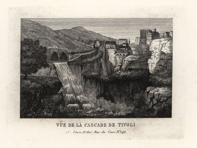 Udsigt over vandfaldene ved Tivoli, Italien, Cascade de Tivoli af Unbekannt