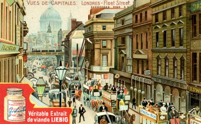 Udsigt over hovedstæder: Fleet Street, London, c1900 af Unbekannt