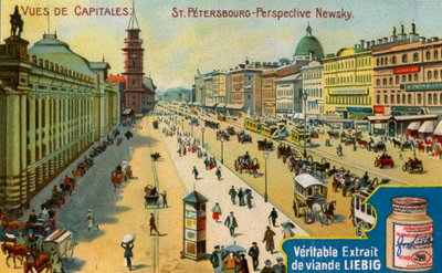 Udsigt over hovedstæder: Nevsky Prospect, Skt. Petersborg, c1900 af Unbekannt