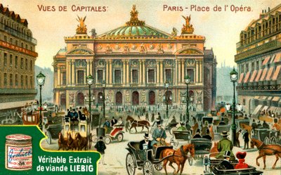 Udsigt over hovedstæder: Place de lOpera, Paris, ca. 1900 af Unbekannt