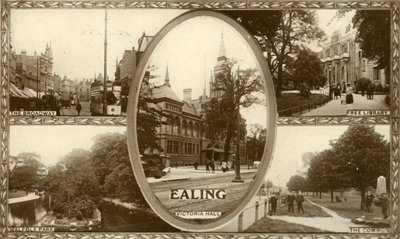 Udsigt over Ealing, det vestlige London, 1917. af Unbekannt