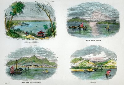 Udsigt over de vigtigste byer og havne i Japan, c1880 af Unbekannt