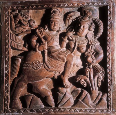 Vikrama, terracotta basrelief, 5-6. århundrede af Unbekannt