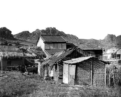 Landsbyhytter i Korea, 1900 af Unbekannt