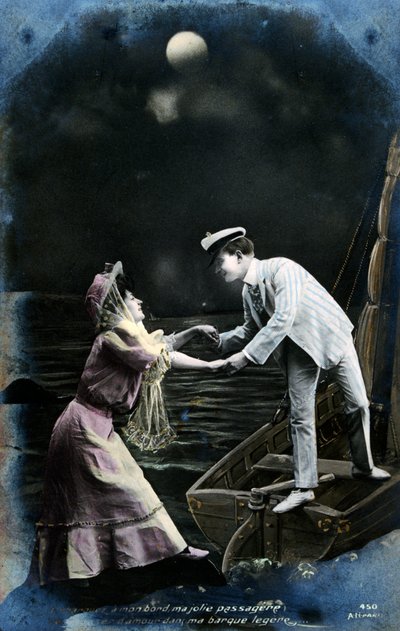 Vintage fransk postkort, c1900 af Unbekannt