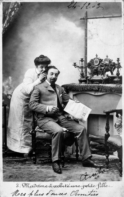 Vintage fransk postkort, c1900 af Unbekannt