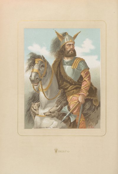 Viriathus. Fra: Berømte mænd og kvinder gennem tiden af ​​Juan Landa, 1875-1877. af Unbekannt