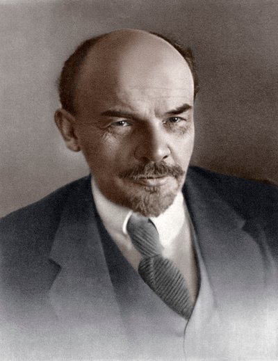 Vladimir Iljitsj Uljanov Lenin, russisk bolsjevikisk revolutionær, c1917 af Unbekannt