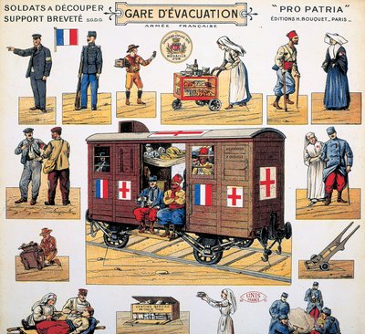 1. verdenskrig Røde Kors jernbanevogn, c 1916-1918 af Unbekannt