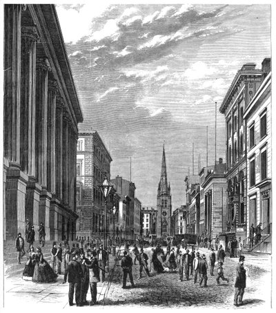Wall Street, New York, 1869 af Unbekannt