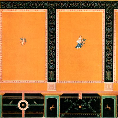 Vægdekoration, Pompeji, Italien, 1928. af Unbekannt
