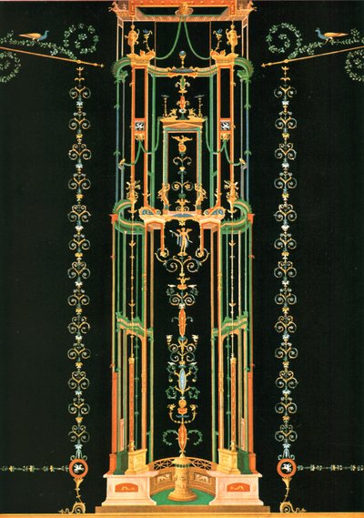 Vægdekoration, Pompeji, Italien, 1928. af Unbekannt
