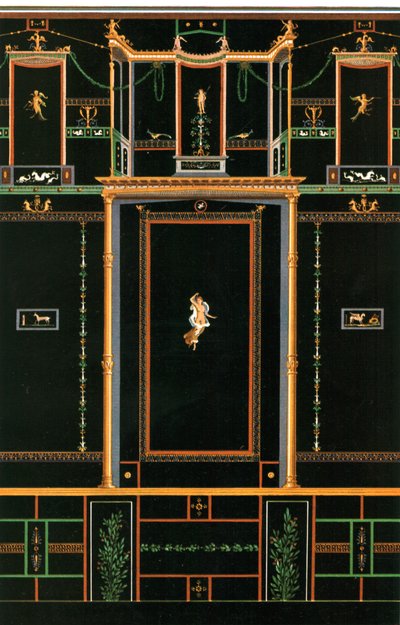 Vægdekoration, Pompeji, Italien, 1928. af Unbekannt