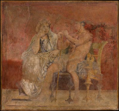 Vægmaleri fra værelse H i P. Fannius Synistors villa i Boscoreale, ca. 50-40 f.Kr. af Unbekannt