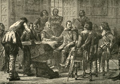 Wallenstein og Tilly holder et krigsråd, 1626, 1890. af Unbekannt