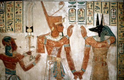Vægmaleri fra en grav af søn af Rameses III, Valley of the Queens, Luxor, Egypten, c12. århundrede f.Kr. af Unbekannt