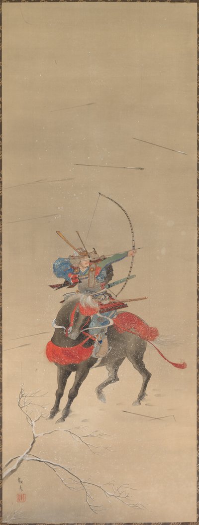 Kriger rejst på en hest, 1700-1800-tallet. af Unbekannt