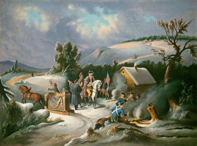 Washington ved Valley Forge, midten af det 19. århundrede. af Unbekannt