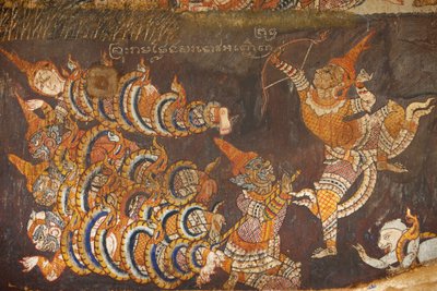 Wat Bo, Siem Reap Vægmaleri af Ramayana, Siem Reap, Cambodia af Unbekannt