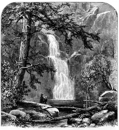 Vandfald i Yosemite Valley, Californien, USA, c1875 af Unbekannt