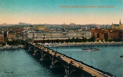 Waterloo Bridge og Somerset House, London, c1910. af Unbekannt