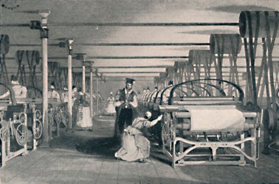 Vævning ved kraftvæve, 1835, 1904 af Unbekannt