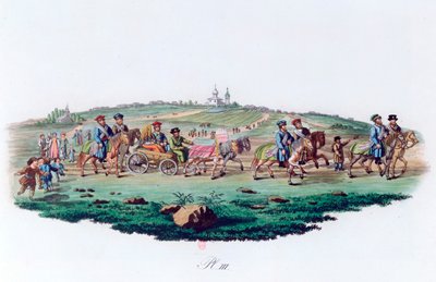 Bryllupsoptog, Rusland, 1820 af Unbekannt