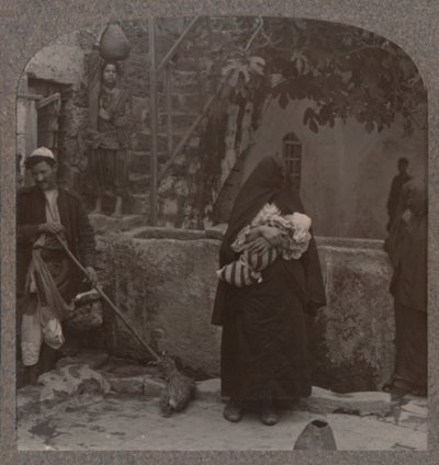 Brønd af Peters huse, Jaffa, c1900 af Unbekannt