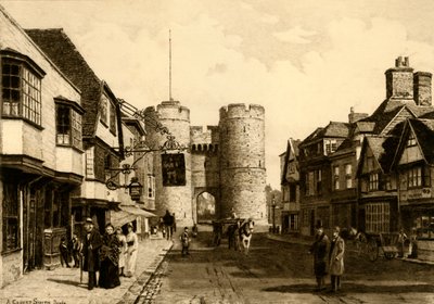 Westgate, Canterbury, 1898. af Unbekannt