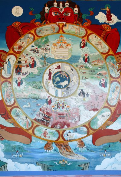 Hjulet af Samsara. De tusinde Buddhas tempel. Toulon sur Arroux Frankrig af Unbekannt