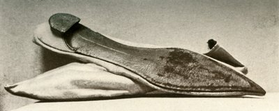 Hvid satin bryllup hjemmesko, 1800, 1937. af Unbekannt