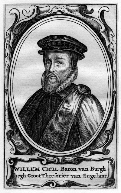Willem Cecil, 1. baron Burghley, engelsk statsmand fra det 16. århundrede af Unbekannt